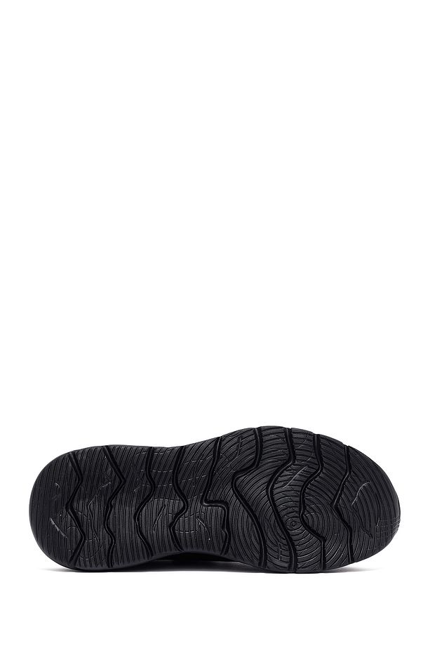 Zero Erkek Siyah Bağcıklı Kalın Tabanlı Kumaş Sneaker 25SFD69696F - 4