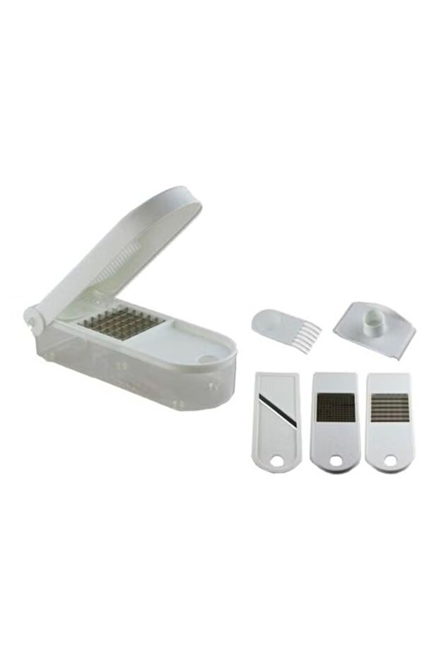 مجموعة تقطيع البصل والخضروات من 5 قطع - أداة مطبخ متعددة الوظائف (أبيض) - 1