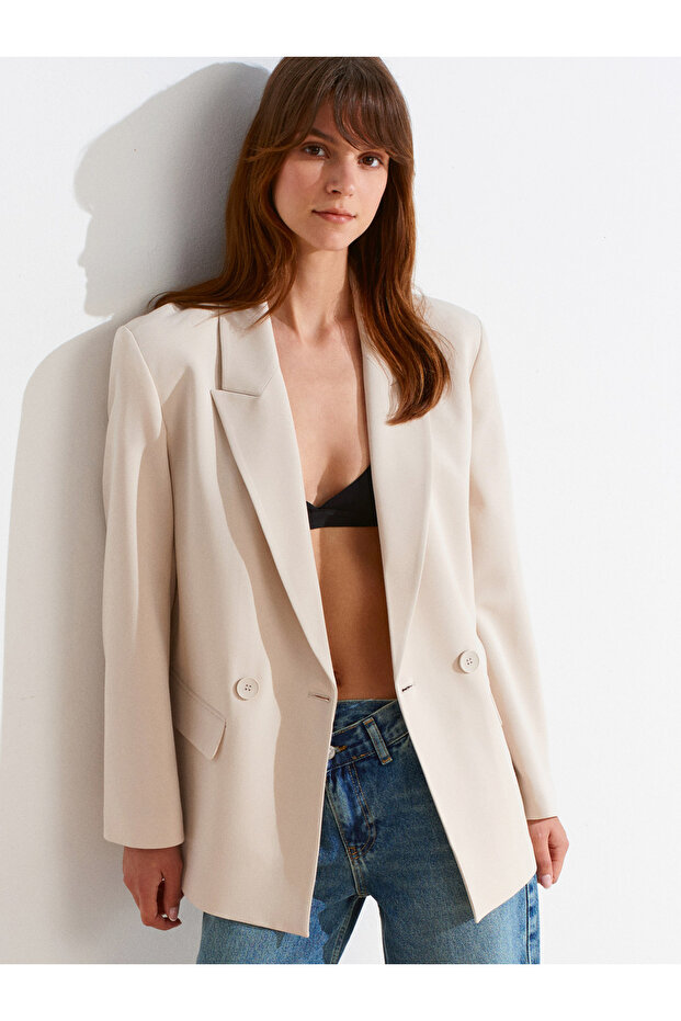 60767 Blazer Ceket-Taş - 1