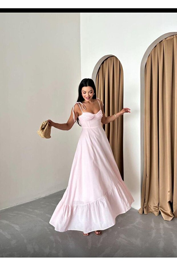 Bb Collecti̇on Side Window Lycra Dress Pink