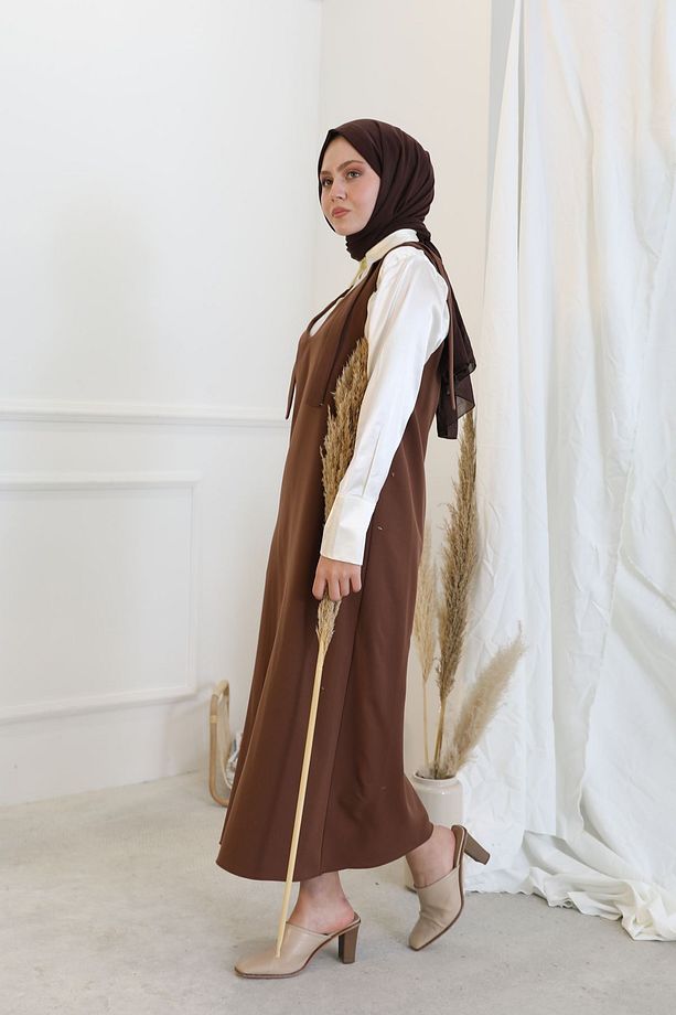 Omuz Detaylı Jile-Kahve - 7