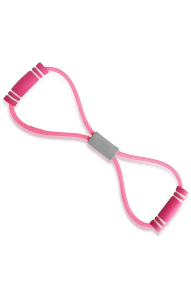 Pink Pilates Resistance Rubber Rope Body Shaper Butterfly Resistance Rubber Power Rubber Exercise