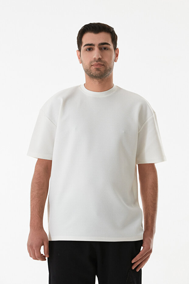 Basic Bisiklet Yaka Tişört - 1