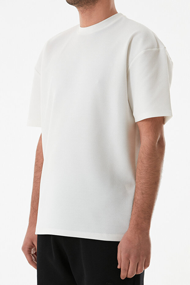 Basic Bisiklet Yaka Tişört - 6