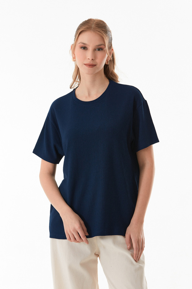 Basic Bürümcük Kumaş Tişört - 3