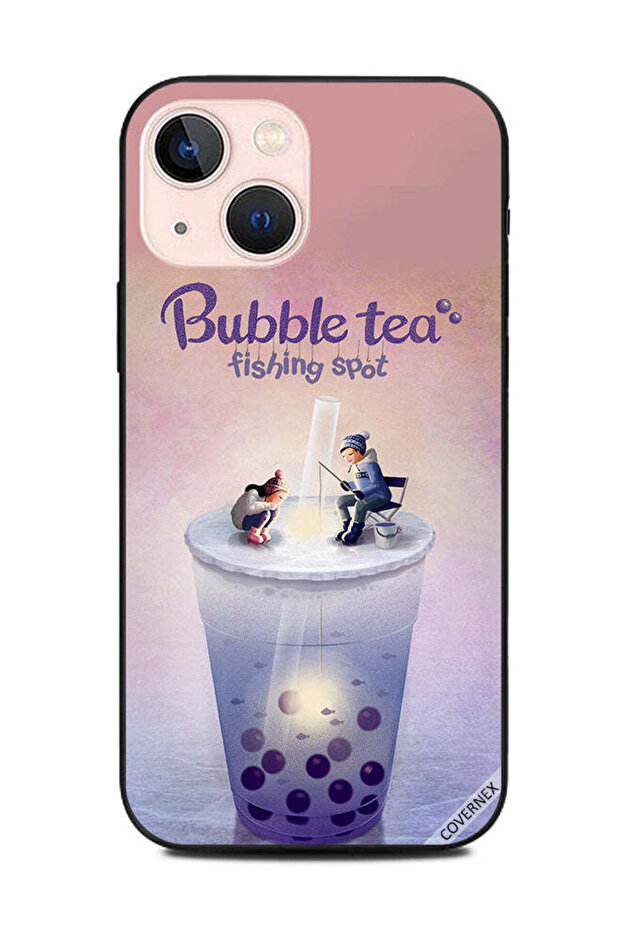 غطاء حماية لهاتف Apple iPhone 13 Mini Bubble Tea Fishinng Spot