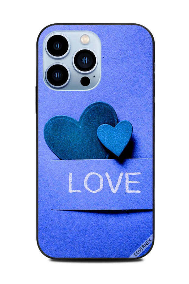 غطاء حماية لهاتف Apple iPhone 13 Pro - قلب أزرق