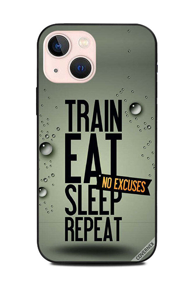 غطاء حماية لهاتف Apple iPhone 13 Mini Train Eat Sleep Repac No Excuses
