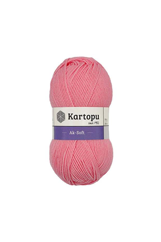 Ak-soft خيط محبوك يدويًا 777 وردي فاتح