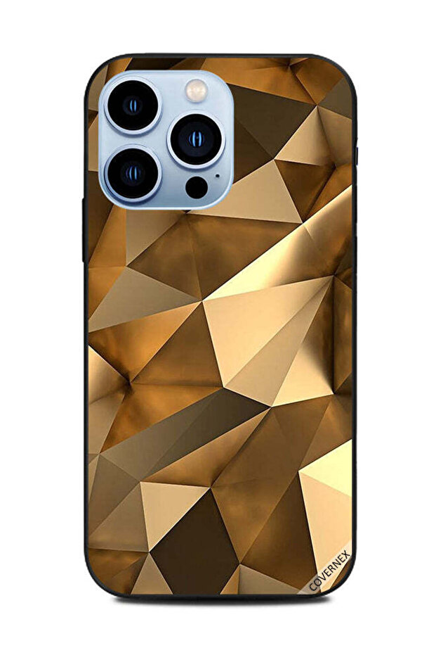 غطاء حماية لهاتف Apple iPhone 13 Pro مثلث ذهبي