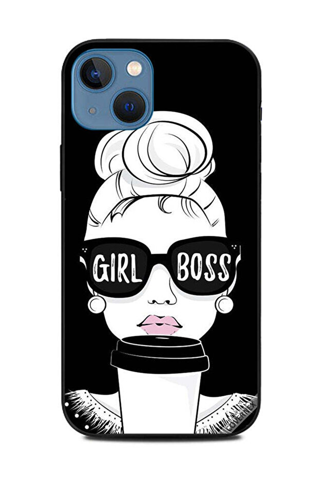 غطاء حماية لهاتف Apple iPhone 13 Girl Boss B&W