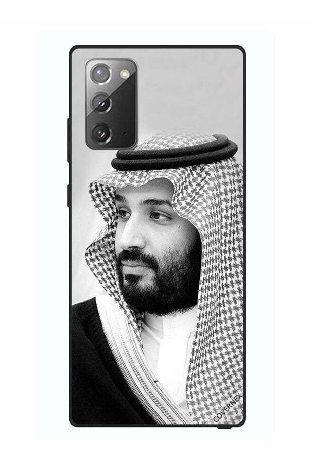 غطاء حماية لهاتف سامسونج جالكسي نوت 20 صورة محمد بن سلمان بالأبيض والأسود