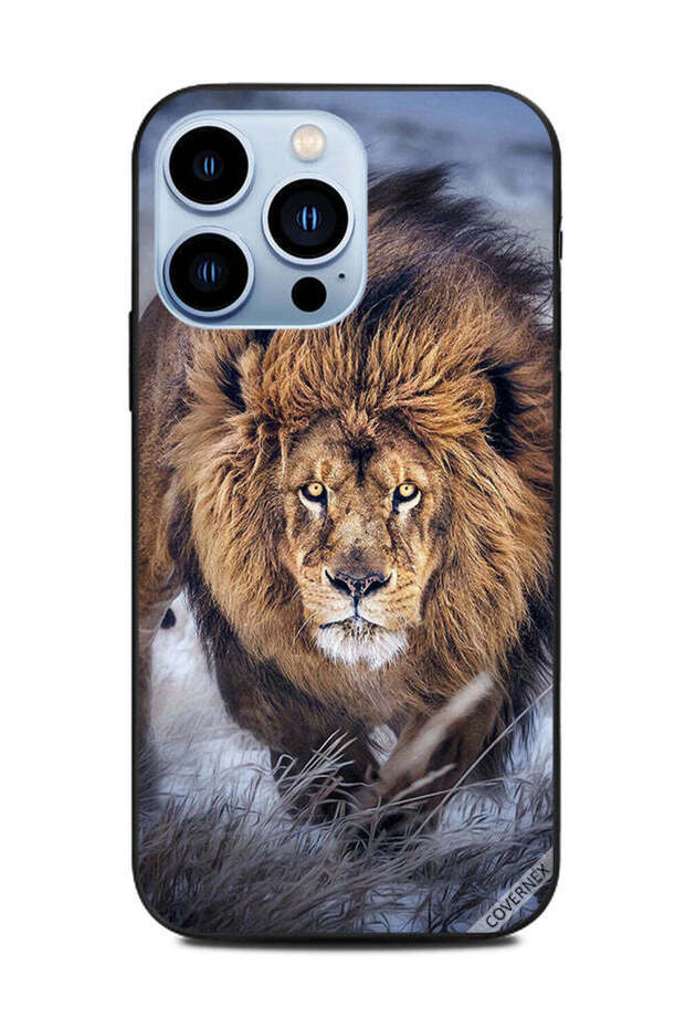 غطاء حماية لهاتف Apple iPhone 13 Pro الأسد قادم نحو
