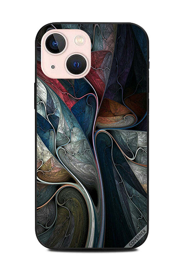 غطاء حماية لهاتف Apple iPhone 13 Mini بنمط زهور مزعجة