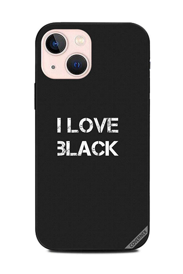 غطاء حماية لهاتف Apple iPhone 13 Mini I Love Black