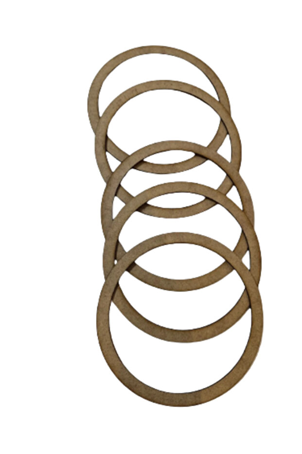 طقم بكرة خام MDF بدون براغي بقطر 30 سم مكون من 5 قطع لحياكة Dream Catcher وMacrame