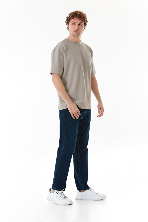 Basic Bisiklet Yaka Tişört - 3