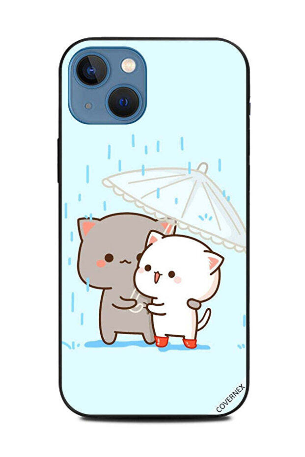 غطاء حماية لجهاز Apple iPhone 13 Love in Rain
