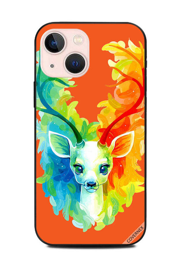 غطاء حماية لهاتف Apple iPhone 13 Mini غزال ملون