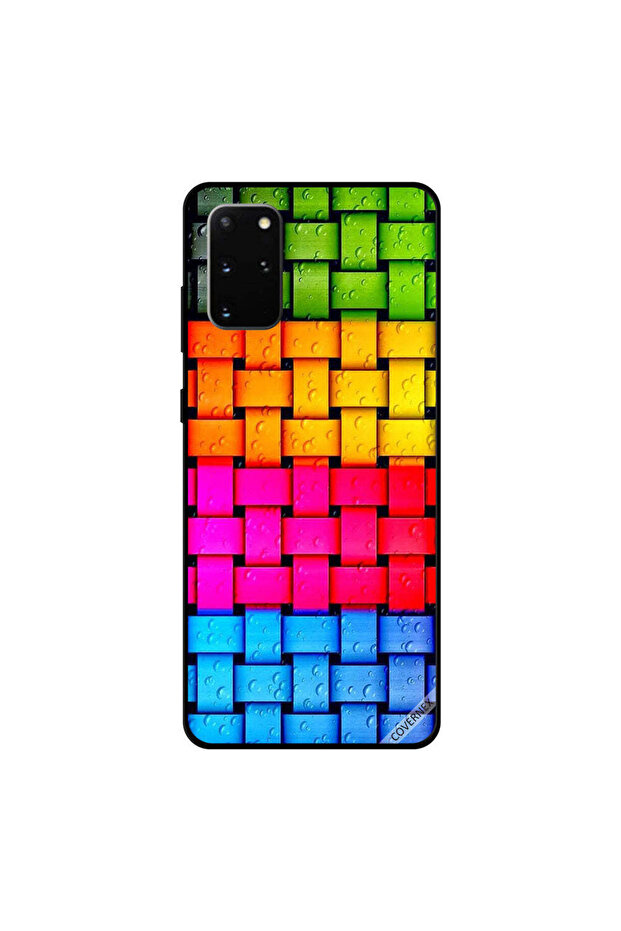 Samsung Galaxy S20 Plus Case Cover Water Drops On Colorful Strips Pattern