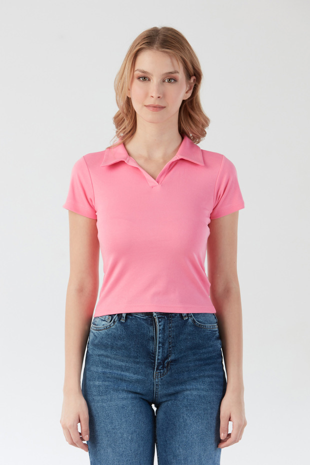 Basic Polo Yaka Tişört - 6