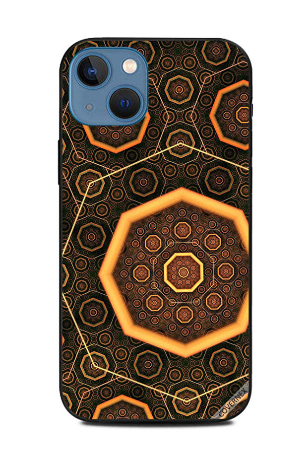 Protective Case Cover For Apple iPhone 13 Hexagon Design Pattern