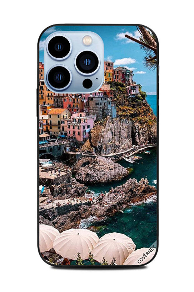 غطاء حماية لهاتف Apple iPhone 13 Pro مظلات على البحر