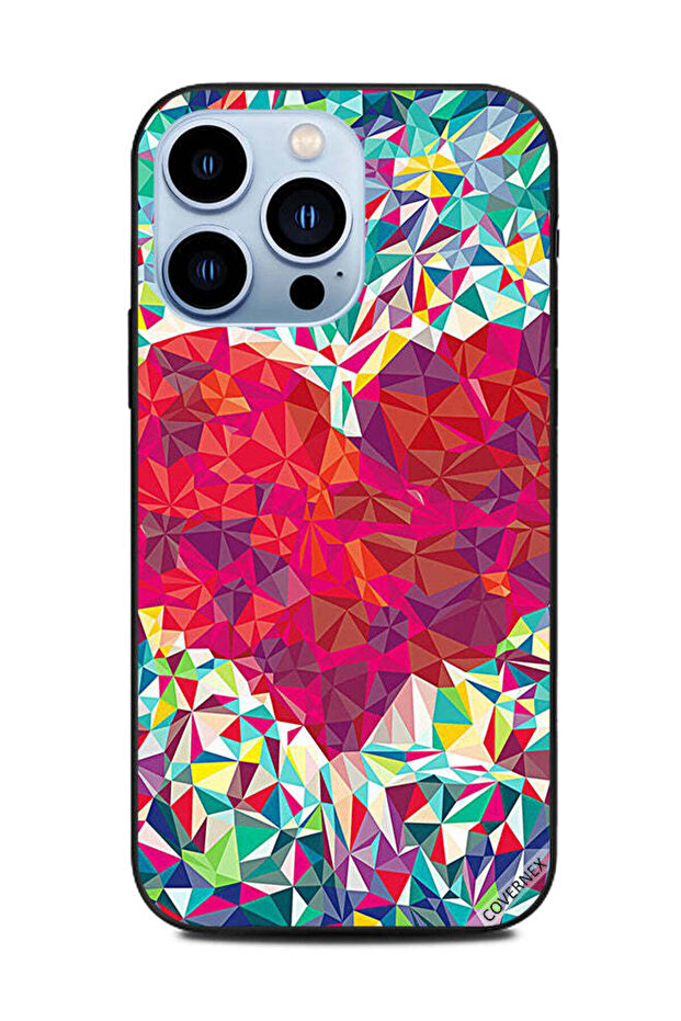 غطاء حماية لهاتف Apple iPhone 13 Pro بتصميم قلب مقطوع بالماس