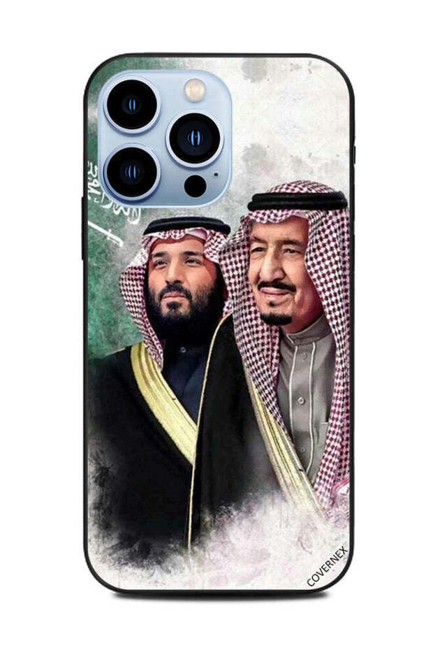 غطاء حماية لهاتف أبل آيفون 13 برو الملك سلمان ومحمد