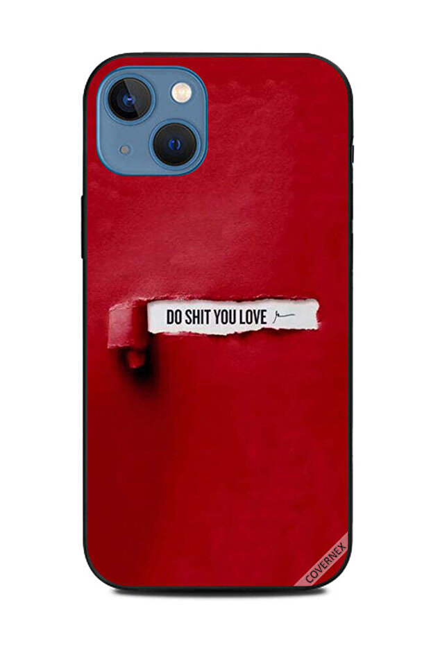 غطاء حماية لجهاز Apple iPhone 13 Do Shit You Love أحمر