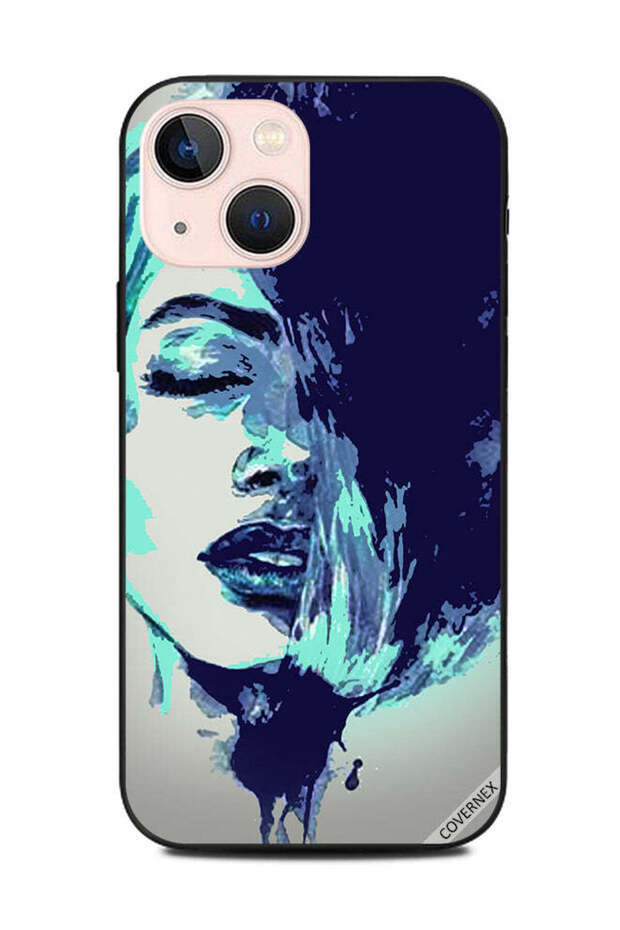 غطاء حماية لهاتف Apple iPhone 13 Mini Girl في عمل فني
