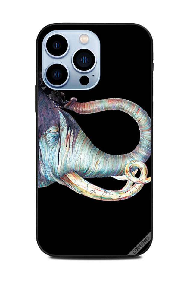 غطاء حماية لهاتف Apple iPhone 13 Pro بتصميم فيل يستحم بالماء