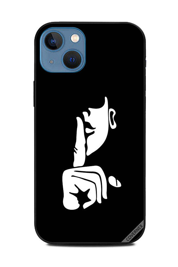 غطاء حماية لجهاز Apple iPhone 13، ششش، أبيض وأسود