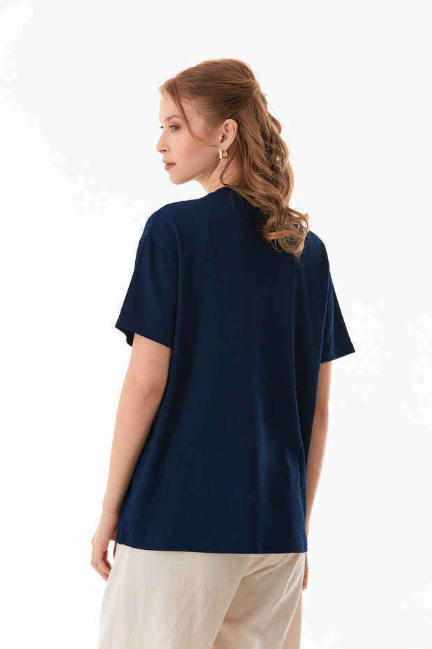 Basic Bürümcük Kumaş Tişört - 5