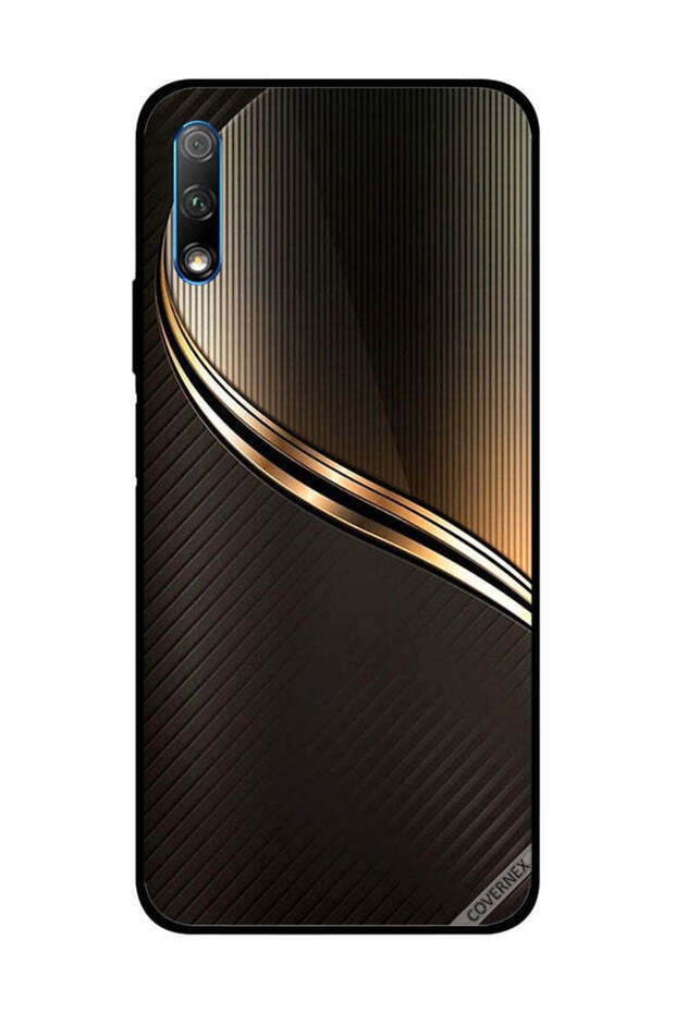 غطاء حماية لهاتف Honor 9X بنمط سرقة ذهبي داكن