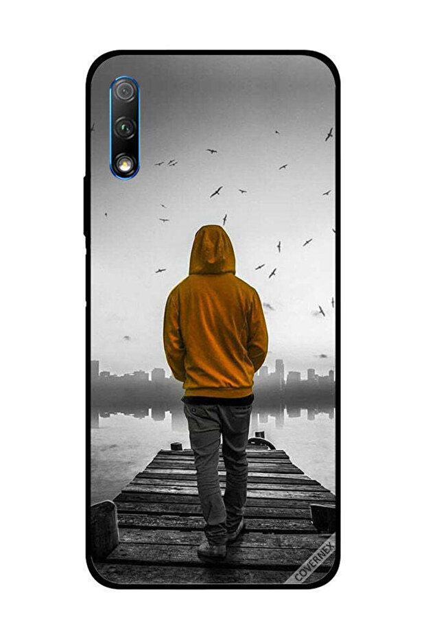 غطاء حماية لهاتف Honor 9X - فتى حزين يمشي