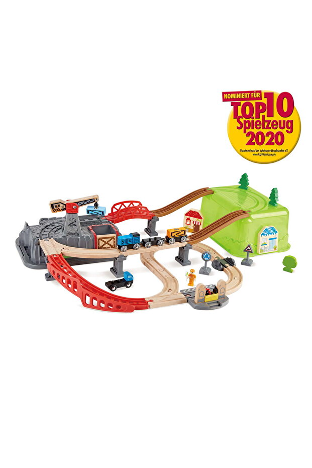 Set tren construcții, Hape, 50 piese, multicolor - 4