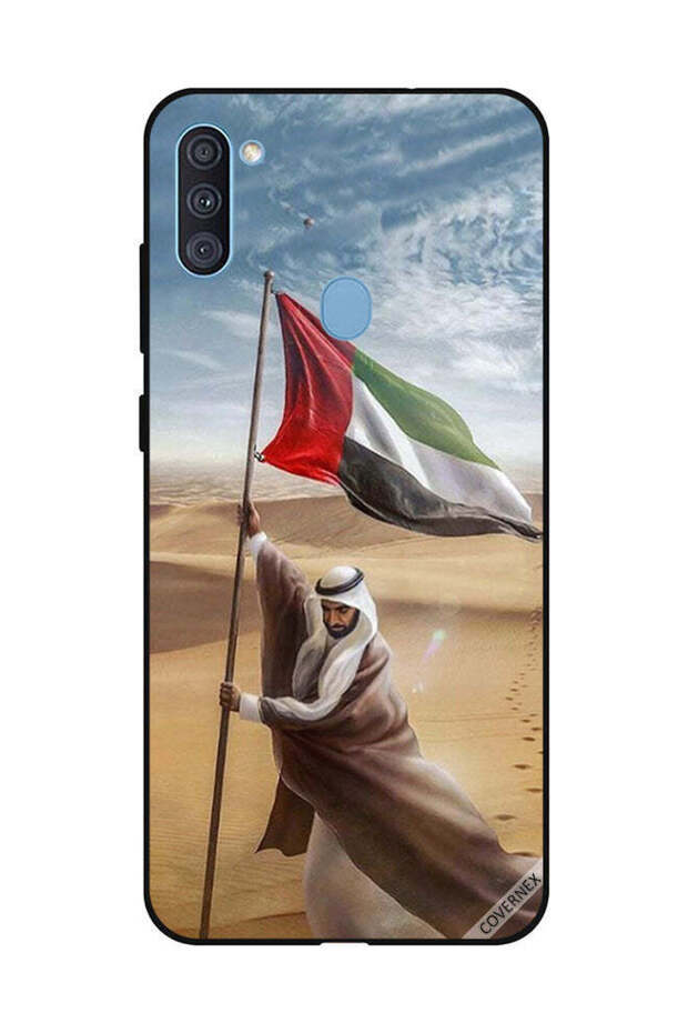 غطاء حماية لهاتف سامسونج جالاكسي A11 - علم الإمارات العربية المتحدة - زايد