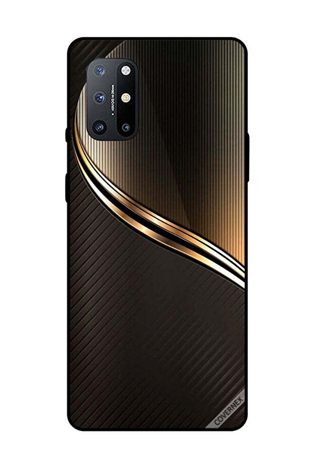 غطاء حماية لهاتف OnePlus 8T بنمط سرقة ذهبي داكن