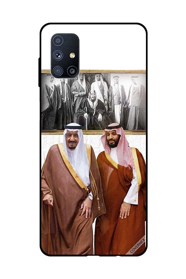 غطاء حماية لهاتف سامسونج جالاكسي M51 الملك سلمان ومحمد بن سلمان يتحدثان أثناء المشي