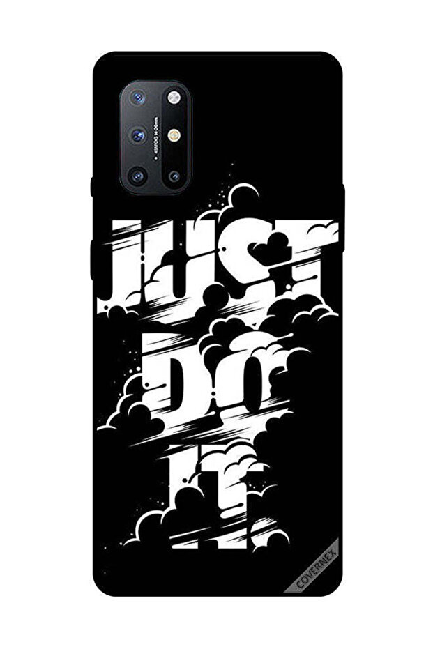 غطاء حماية لهاتف OnePlus 8T - Just Do It - أبيض وأسود