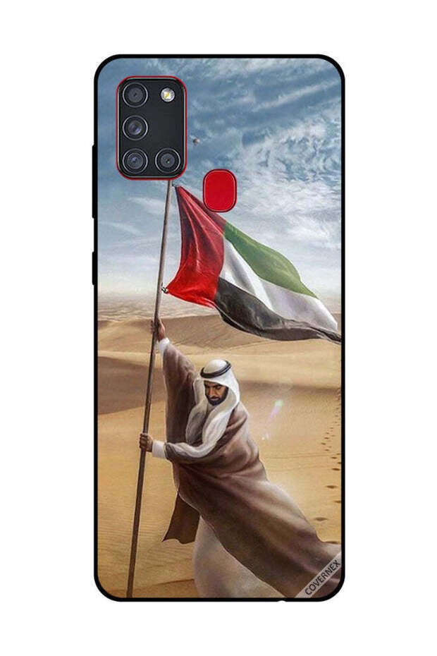 غطاء حماية لهاتف سامسونج جالاكسي A21S، علم الإمارات العربية المتحدة، زايد