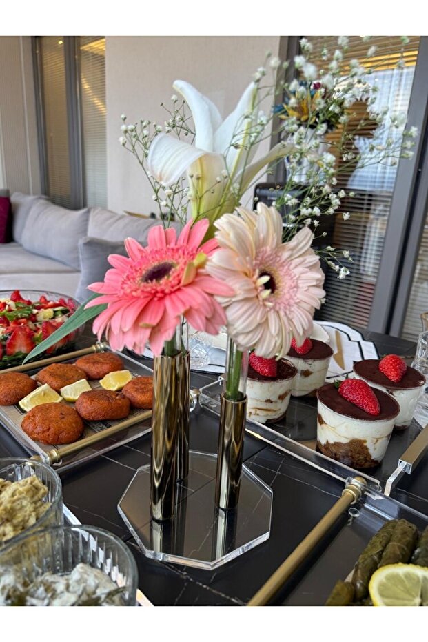 Üçlü Vazo Gold - 3