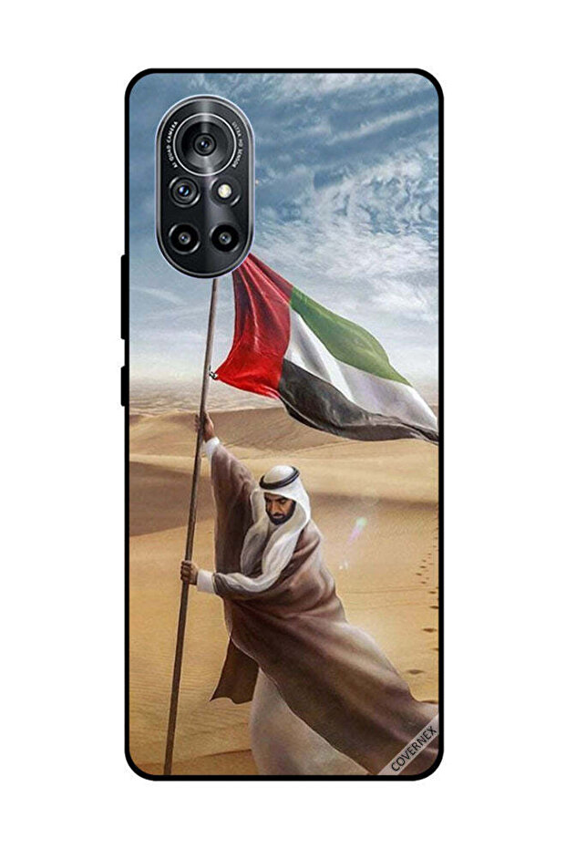 غطاء حماية لهاتف هواوي نوفا 8 5G، علم الإمارات العربية المتحدة، زايد