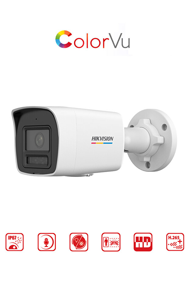 6MP Mini Bullet Kamera (H.265+)ColorVu & Smart Hybrid Light & Motion Detection 2.0 (dahili mikrofon) - 1