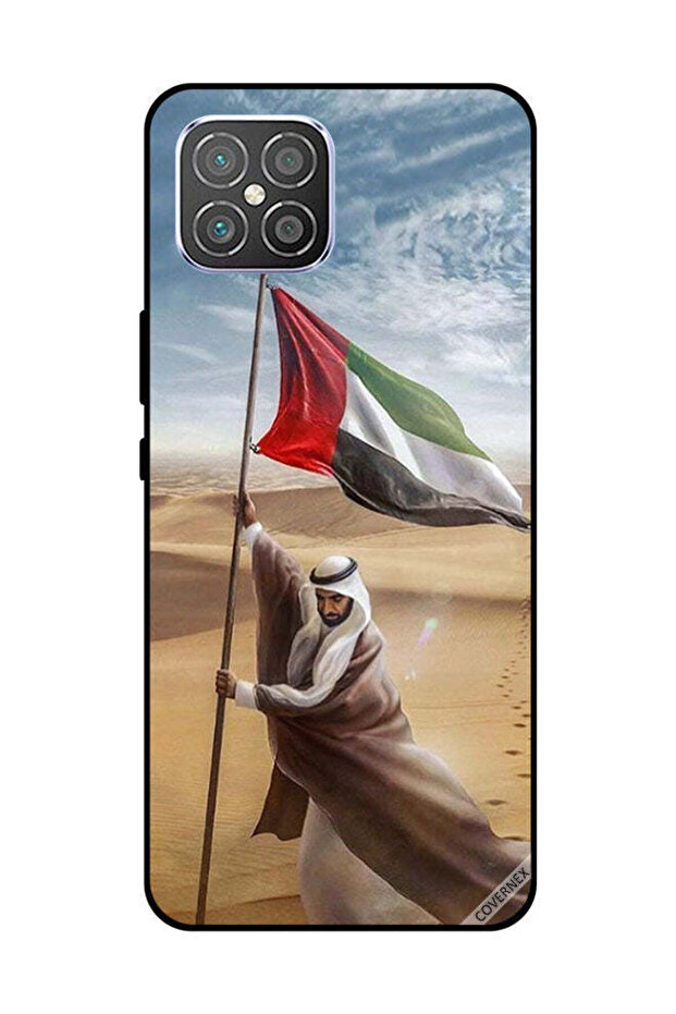 غطاء حماية لهاتف هواوي نوفا 8 إس إي - علم الإمارات العربية المتحدة - زايد