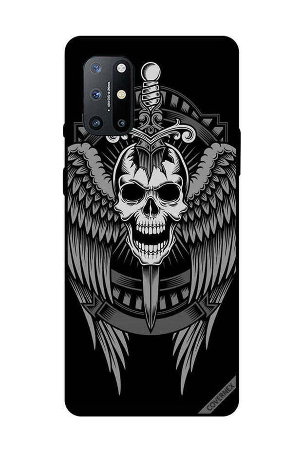 غطاء حماية لهاتف OnePlus 8T بتصميم جمجمة وأجنحة نسر
