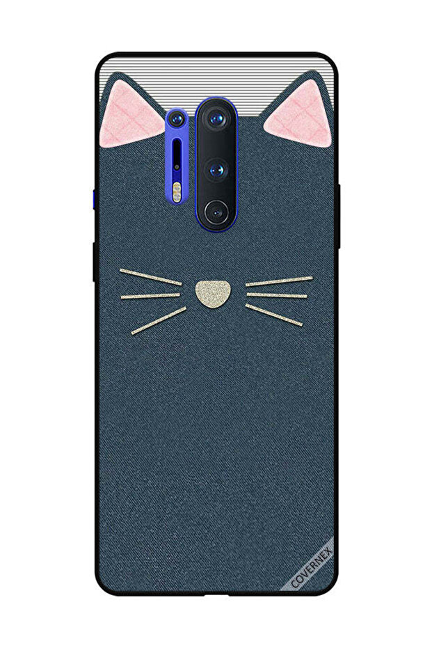 غطاء حماية لهاتف OnePlus 8 Pro بنمط جلد القطة