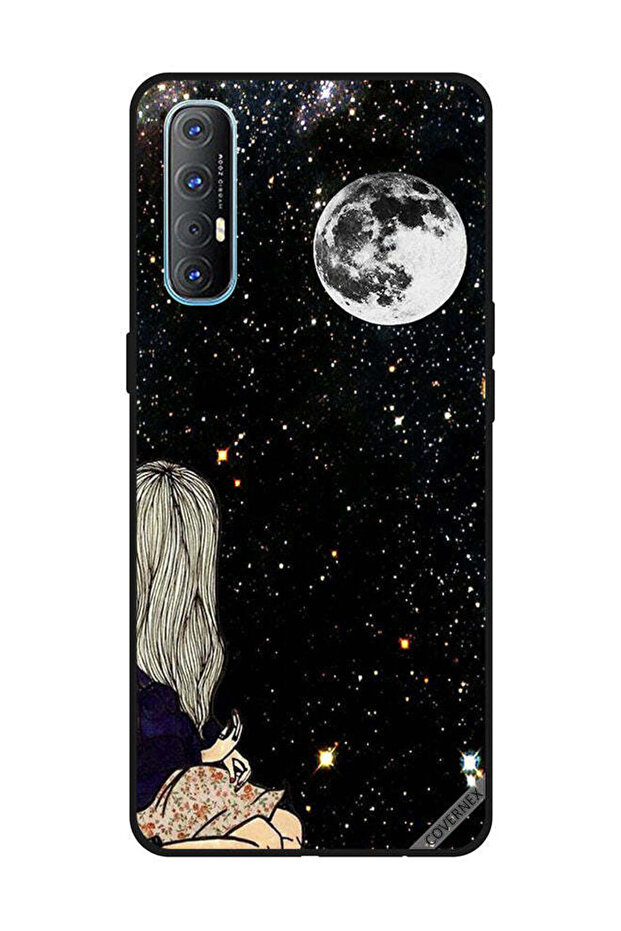 غطاء حماية لهاتف OPPO Reno 3 Pro مع إطلالة على القمر