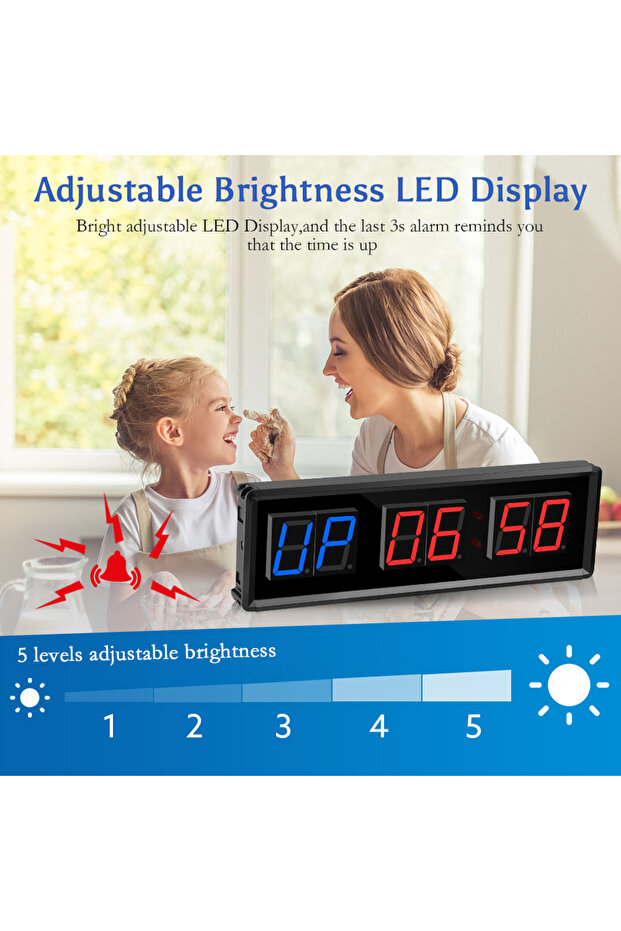 جهاز تحكم عن بعد قابل للبرمجة بمؤقت LED مؤقت كروس فيت مؤقت مؤقت للجراج ساعة تدريب رياضية ... - 2